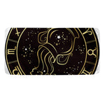 Gold And Black Aquarius Sign Print Towel