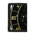 Gold And Black Aquarius Sign Print Trifold Wallet