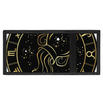Gold And Black Aquarius Sign Print Trifold Wallet