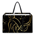 Gold And Black Aquarius Sign Print Utility Tote Bag