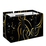 Gold And Black Aquarius Sign Print Utility Tote Bag