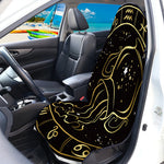 Gold And Black Aquarius Sign Print Waterproof Car Seat Cover