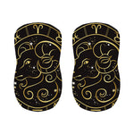 Gold And Black Aries Sign Print Bar Stool Covers