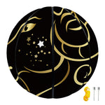 Gold And Black Aries Sign Print Basketball