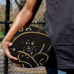 Gold And Black Aries Sign Print Basketball