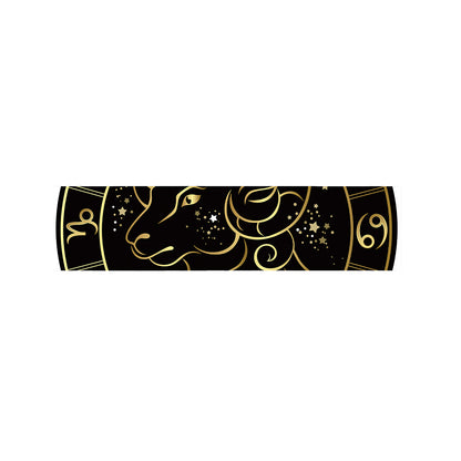 Gold And Black Aries Sign Print Bed Runner