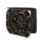 Gold And Black Aries Sign Print Bifold Wallet