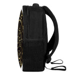 Gold And Black Aries Sign Print Casual Backpack