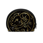 Gold And Black Aries Sign Print Coin Purse
