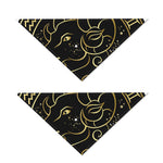 Gold And Black Aries Sign Print Dog Bandana