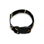 Gold And Black Aries Sign Print Dog Collar