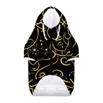 Gold And Black Aries Sign Print Dog Zip Up Hoodie