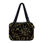 Gold And Black Aries Sign Print Double Strap Bible Bag