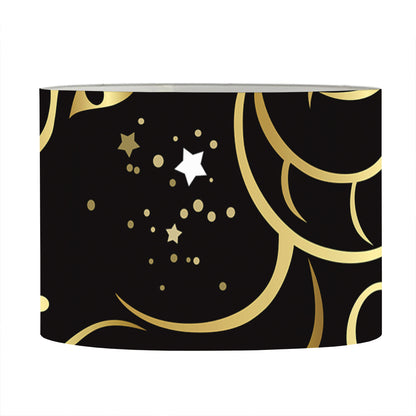 Gold And Black Aries Sign Print Drum Lamp Shade