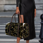 Gold And Black Aries Sign Print Duffle Bag