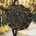 Gold And Black Aries Sign Print Foldable Umbrella