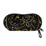 Gold And Black Aries Sign Print Glasses Case