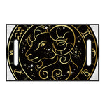 Gold And Black Aries Sign Print Golf Cart Seat Cover