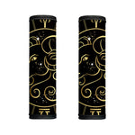 Gold And Black Aries Sign Print Handle Covers