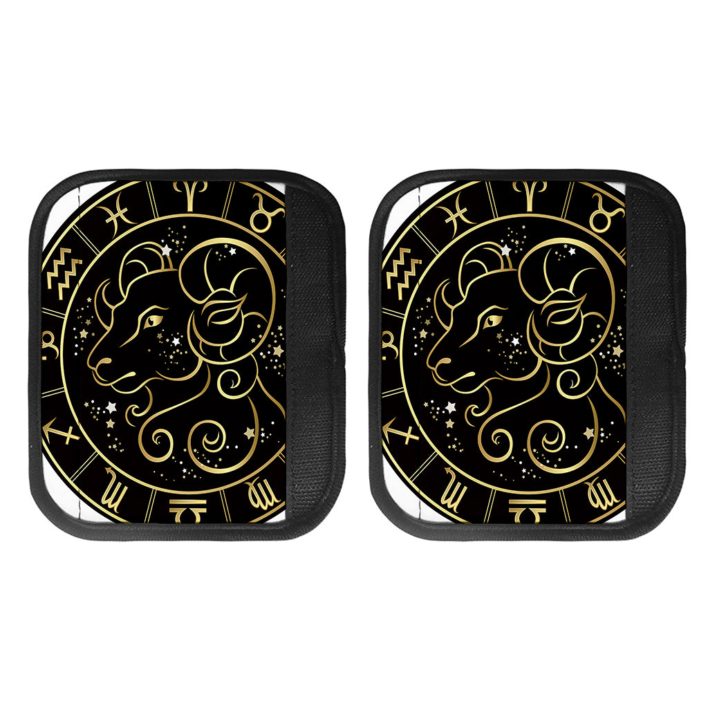 Gold And Black Aries Sign Print Handle Covers