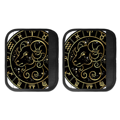 Gold And Black Aries Sign Print Handle Covers