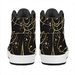 Gold And Black Aries Sign Print High Top Leather Sneakers