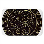 Gold And Black Aries Sign Print Indoor Door Mat