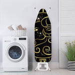 Gold And Black Aries Sign Print Ironing Board Cover