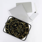 Gold And Black Aries Sign Print Laptop Sleeve