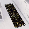 Gold And Black Aries Sign Print Long Kitchen Mat