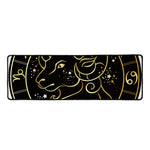 Gold And Black Aries Sign Print Long Kitchen Mat