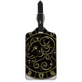 Gold And Black Aries Sign Print Luggage Tag