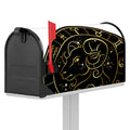 Gold And Black Aries Sign Print Mailbox Cover
