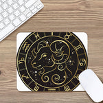 Gold And Black Aries Sign Print Mouse Pad