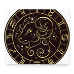 Gold And Black Aries Sign Print Mouse Pad