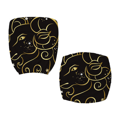 Gold And Black Aries Sign Print Office Chair Cover
