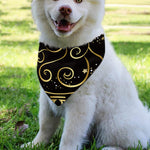 Gold And Black Aries Sign Print Over The Collar Dog Bandana