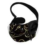 Gold And Black Aries Sign Print Pet Sling Carrier