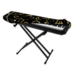 Gold And Black Aries Sign Print Piano Keyboard Cover