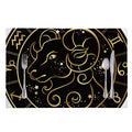 Gold And Black Aries Sign Print Placemat