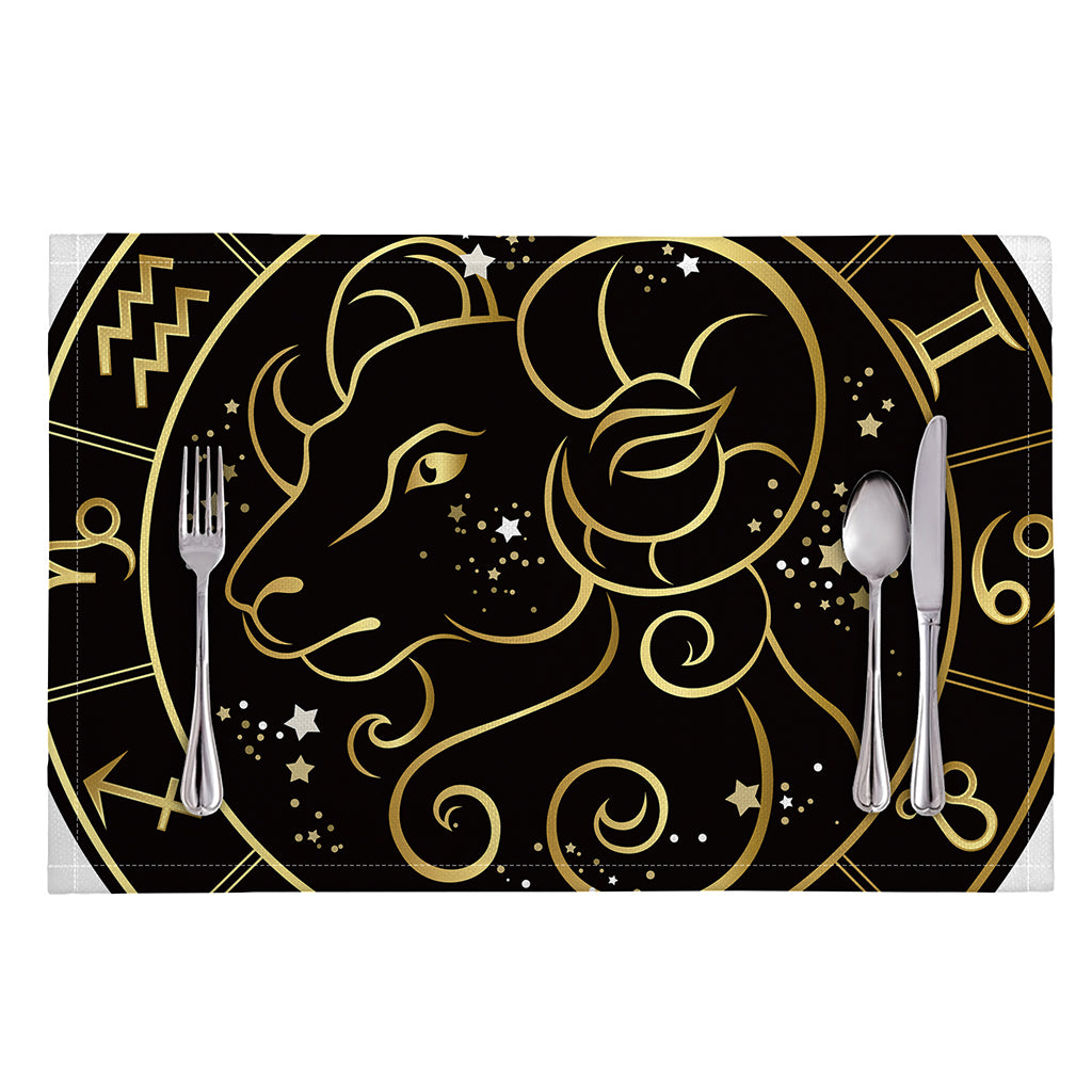 Gold And Black Aries Sign Print Placemat