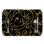 Gold And Black Aries Sign Print Placemat
