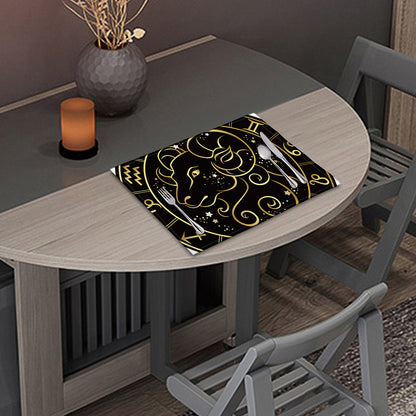 Gold And Black Aries Sign Print Placemat