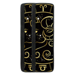 Gold And Black Aries Sign Print Refrigerator Handle Covers