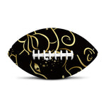 Gold And Black Aries Sign Print Rugby Ball