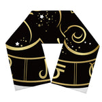 Gold And Black Aries Sign Print Scarf