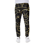 Gold And Black Aries Sign Print Scuba Joggers