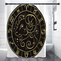 Gold And Black Aries Sign Print Shower Curtain