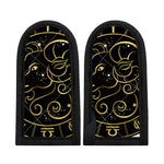 Gold And Black Aries Sign Print Skillet Handle Cover