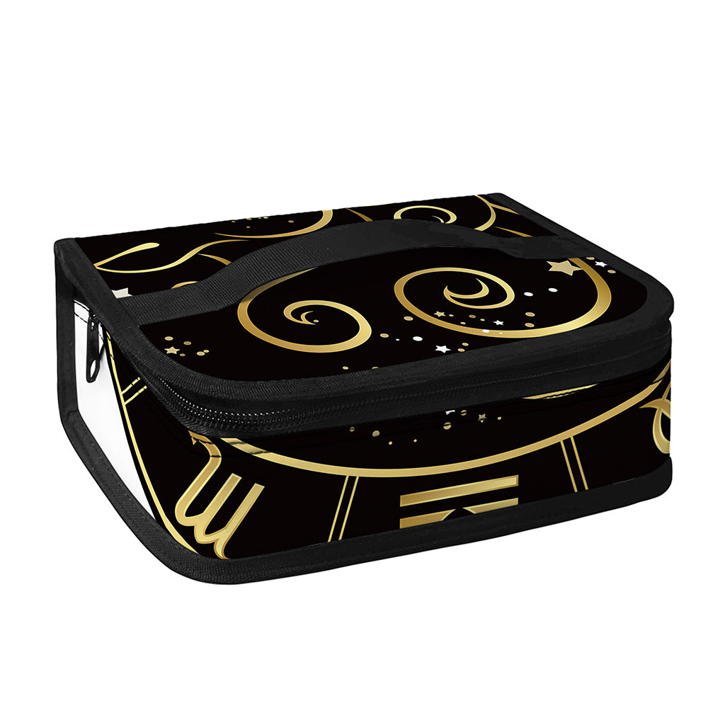 Gold And Black Aries Sign Print Small Lunch Bag